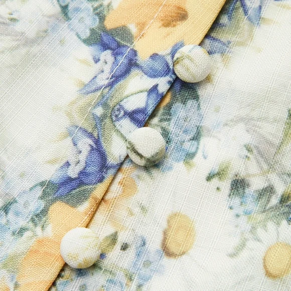 Commense Floral Long Sleeve Dress In Meadow Print - Size S/M - Picture 5 of 11